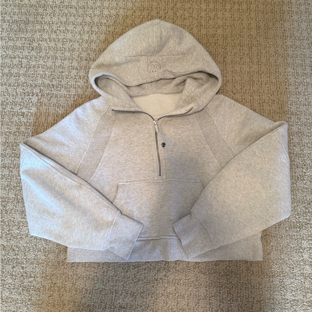 grey lululemon scuba quarter zip hoodie
